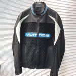 Jacket LeatherLouis Vuitton Leather Mix Biker - Image 2