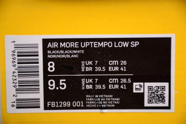 Nike Air More Uptempo Low AMBUSH Black - Image 12