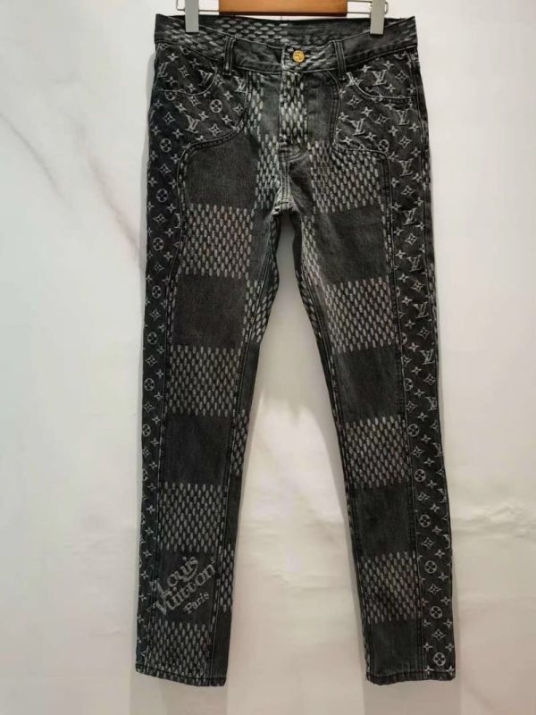 Jeans Louis Vuitton x Nigo Giant Damier Waves MNGM - Image 2
