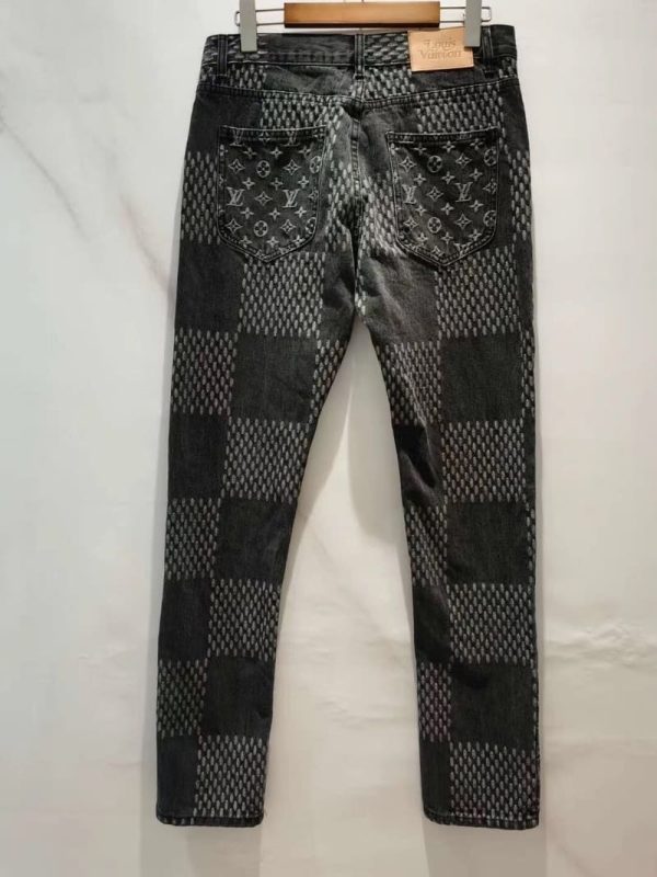 Jeans Louis Vuitton x Nigo Giant Damier Waves MNGM - Image 3