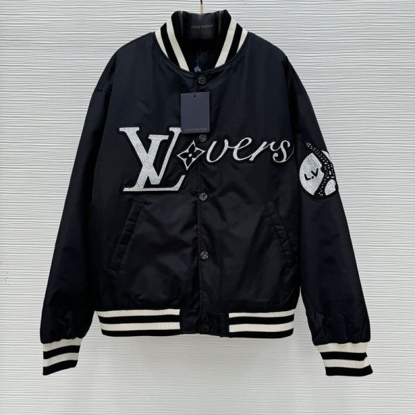 Jacket Louis Vuitton ‘LV Lovers’ Nylon Crystal Baseball - Image 2