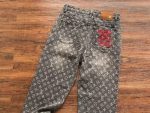 Louis Vuitton Distressed Baggy Monogram Jeans - Image 5
