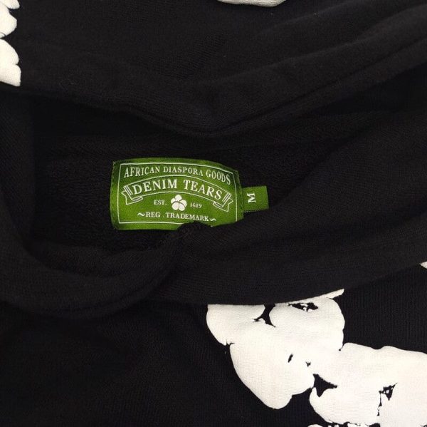 Hoodie Denim Tears The Cotton Wreath Black - Image 6