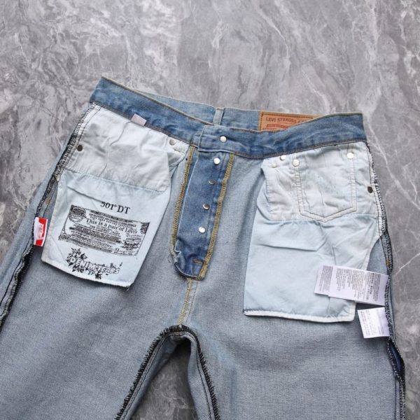 Denim Tears x Levi’s Cotton Wreath Jeans Ligh Wash - Image 6