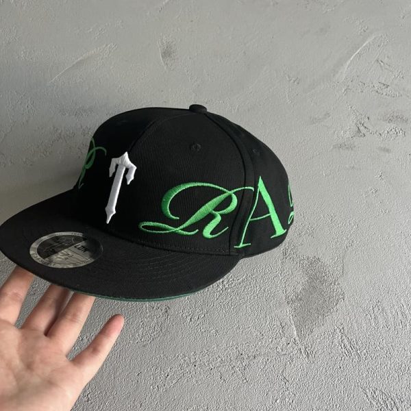 Trapstar Script Fitted Cap Black/Green - Image 4
