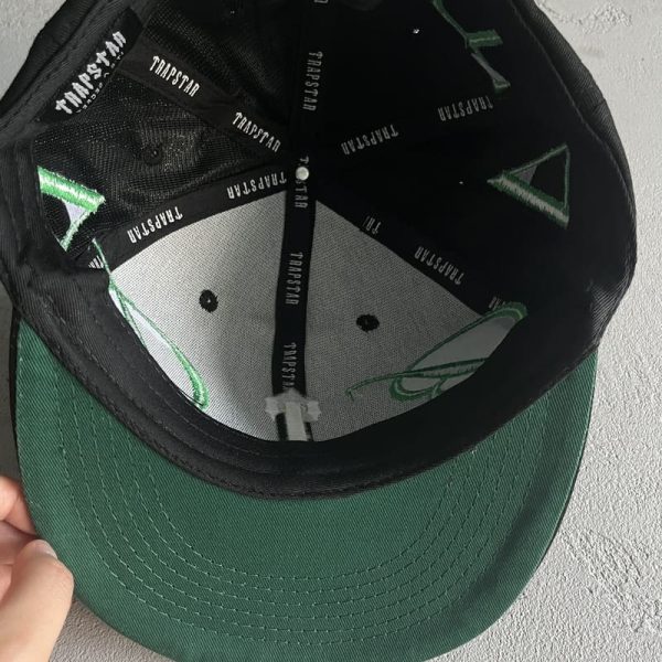 Trapstar Script Fitted Cap Black/Green - Image 7