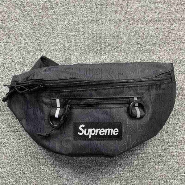 Supreme Waist Bag Black (SS19) - Image 2