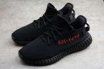 Adidas Yeezy 350 V2 Black Red - Image 2