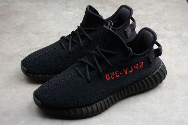 Adidas Yeezy 350 V2 Black Red - Image 2