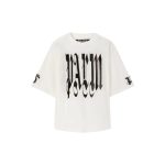 T-shirt Palm Angels Oversized with White Logo Print