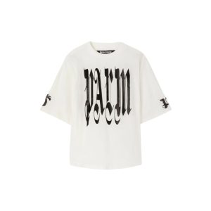 T-shirt Palm Angels Oversized with White Logo Print