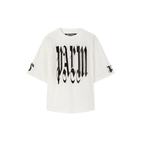 d96063_23609-1.jpg T-shirt Palm Angels Oversized with White Logo Print - Image 1