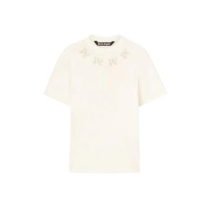 T-shirt Palm Angels Monogram Print Off White