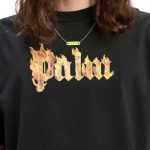 T-shirt Palm Angels Logo Print Black - Image 2