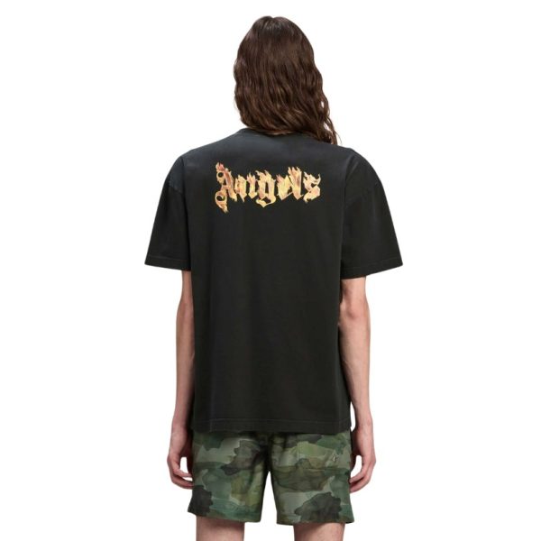 T-shirt Palm Angels Logo Print Black - Image 4