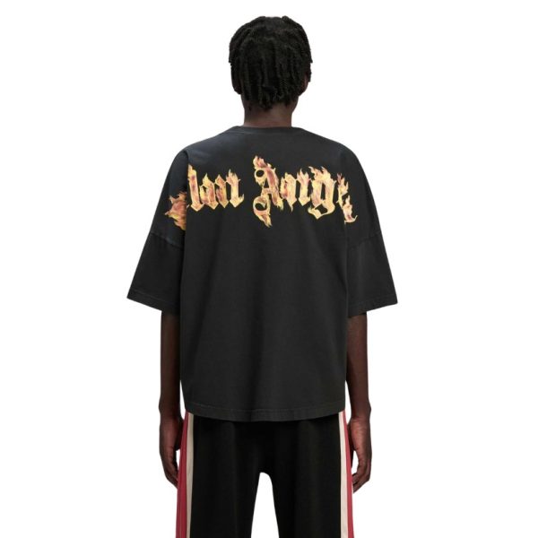T-shirt Palm Angels With Burning Palm Print Black - Image 5