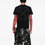 T-shirt Off-White Embroidered Logo Print Black - Image 3