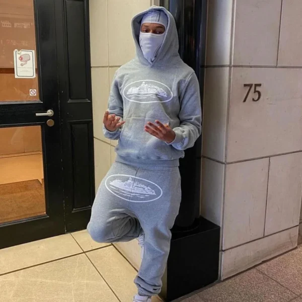 Hoodie Corteiz Alcatraz Gray - Image 3