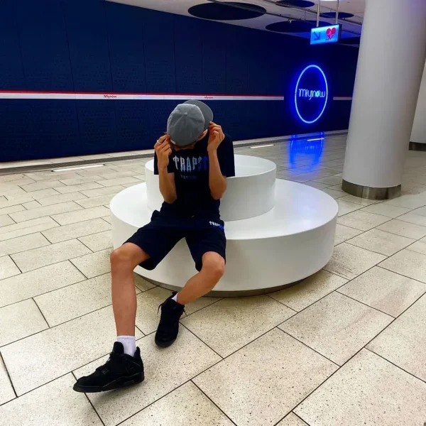 T-shirt Trapstar Trapstar Chenille Black/Blue - Image 3