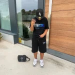 T-shirt Trapstar Trapstar Chenille Black/Blue - Image 5