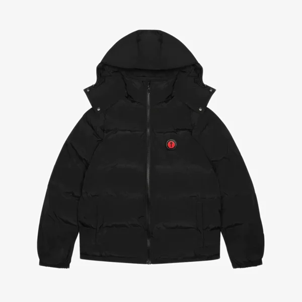 Jacket Puffer Trapstar Irongate Hooded Black/Red - Image 2