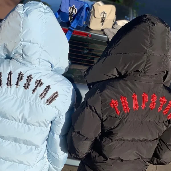 Jacket Puffer Trapstar Irongate Hooded Black/Red - Image 3