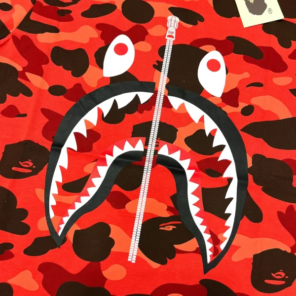 T-Shirt Bape Camo Shark Red - Image 5