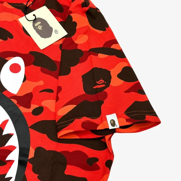 T-Shirt Bape Camo Shark Red - Image 6