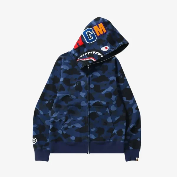 d98985_7296-1.webp Jacket BAPE Camo Shark Hoodie Blue - Image 1