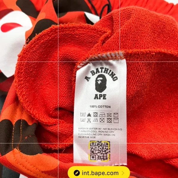 Shorts Bape Camo Shark Shorts Red - Image 8