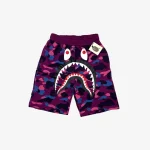 Shorts Bape Camo Shark Shorts Purple