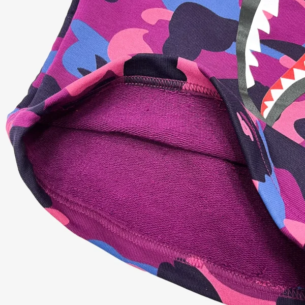 Shorts Bape Camo Shark Shorts Purple - Image 4
