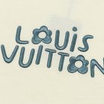 Louis Vuitton LV White T-shirt Blue Floral Logo - Image 4