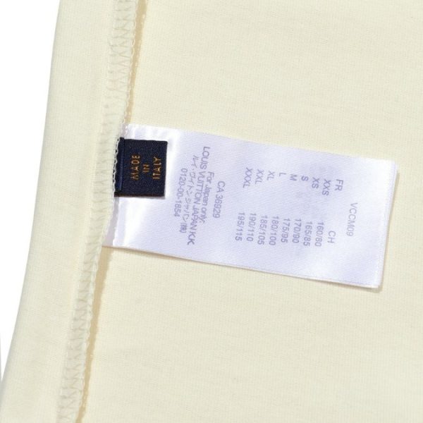 Louis Vuitton LV White T-shirt Blue Floral Logo - Image 6