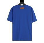 T-shirt Louis Vuitton LV Blue Embroidered Logo - Image 2