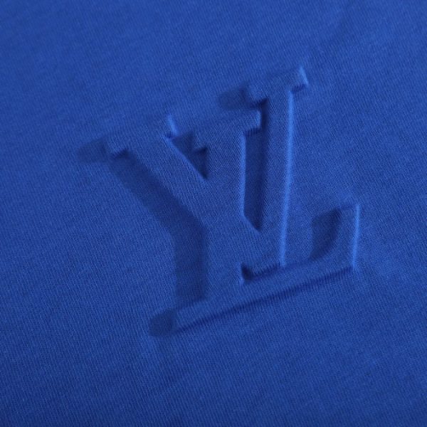 T-shirt Louis Vuitton LV Blue Embroidered Logo - Image 3