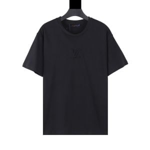 T-shirt Louis Vuitton LV Black Embroidered Logo
