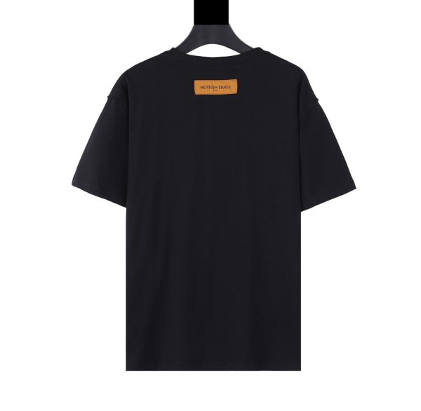 T-shirt Louis Vuitton LV Black Embroidered Logo - Image 2