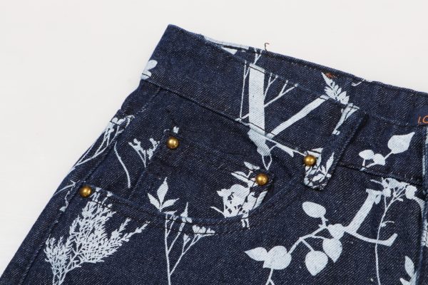 Jeans Louis Vuitton LV Blue Floral Print - Image 5