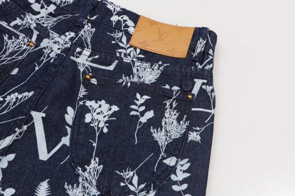 Jeans Louis Vuitton LV Blue Floral Print - Image 6