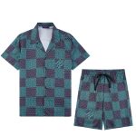 Set Louis Vuitton LV Green Checkered Print