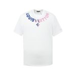 T-shirt Louis Vuitton LV White Gradient Logo