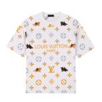 T-shirt Louis Vuitton LV White Orange Gray