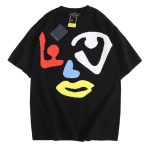T-shirt Louis Vuitton LV Black Colorful Face