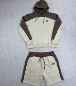 Synaworld Pipe Hoodie & Shorts Set Beige - Image 2