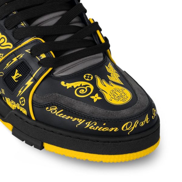 Louis Vuitton LV Trainer Sneaker Black/Yellow - Image 4