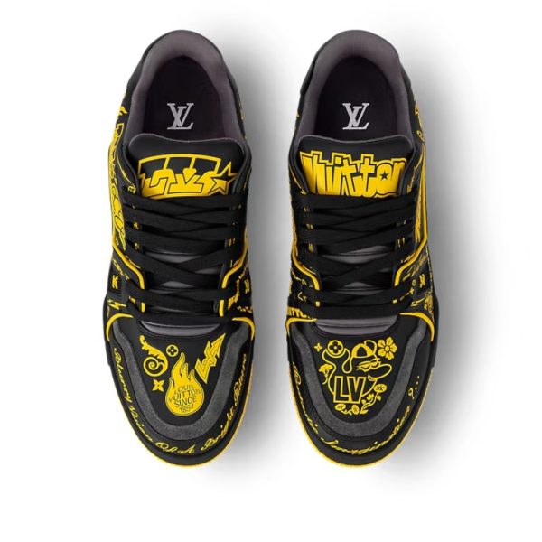 Louis Vuitton LV Trainer Sneaker Black/Yellow - Image 5