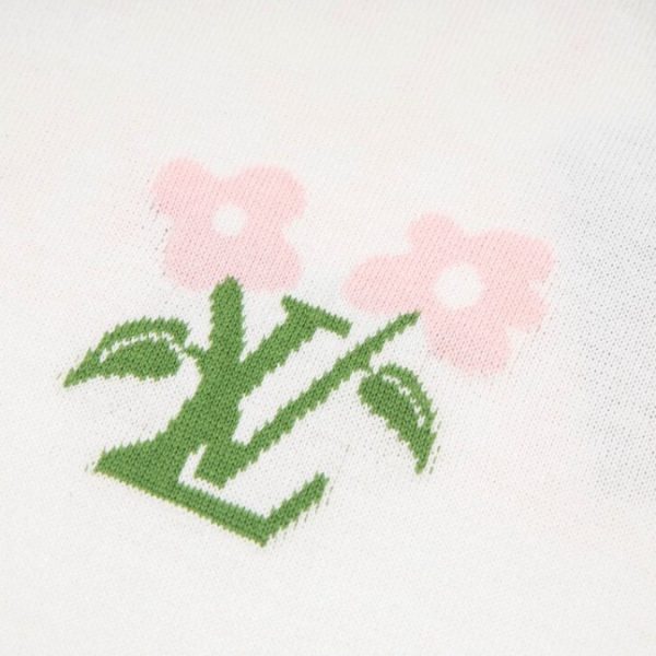 T-shirt Louis Vuitton White Floral Logo - Image 3