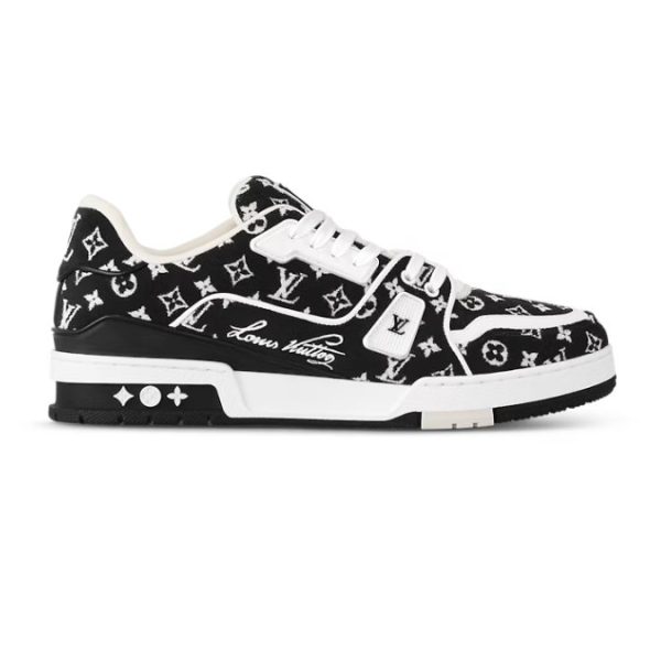 d99503_11025-1.jpg Louis Vuitton Trainer Monogram Black & White Sneakers - Image 1