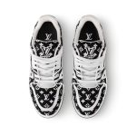 Louis Vuitton Trainer Monogram Black & White Sneakers - Image 3